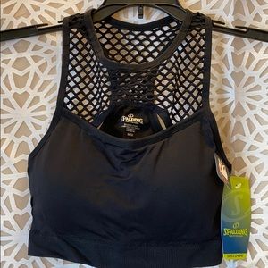 NWT Spalding mesh Sports Bra